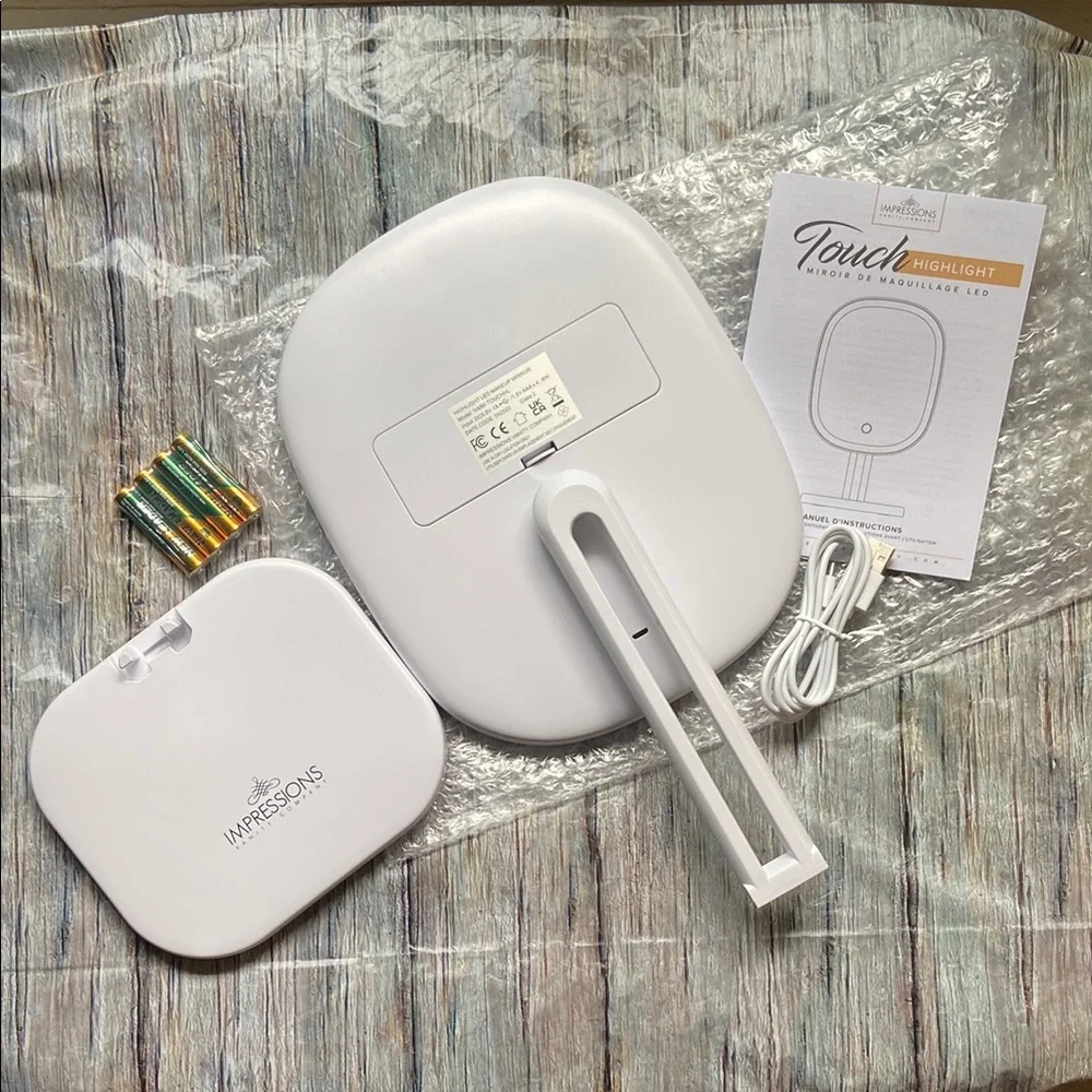 New Impressions Touch Highlight LED Makeup Mirror - White
